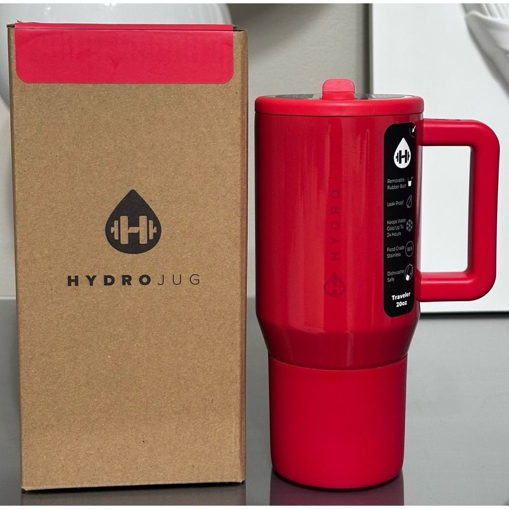 HydroJug 20oz Traveler, RED SHINE
